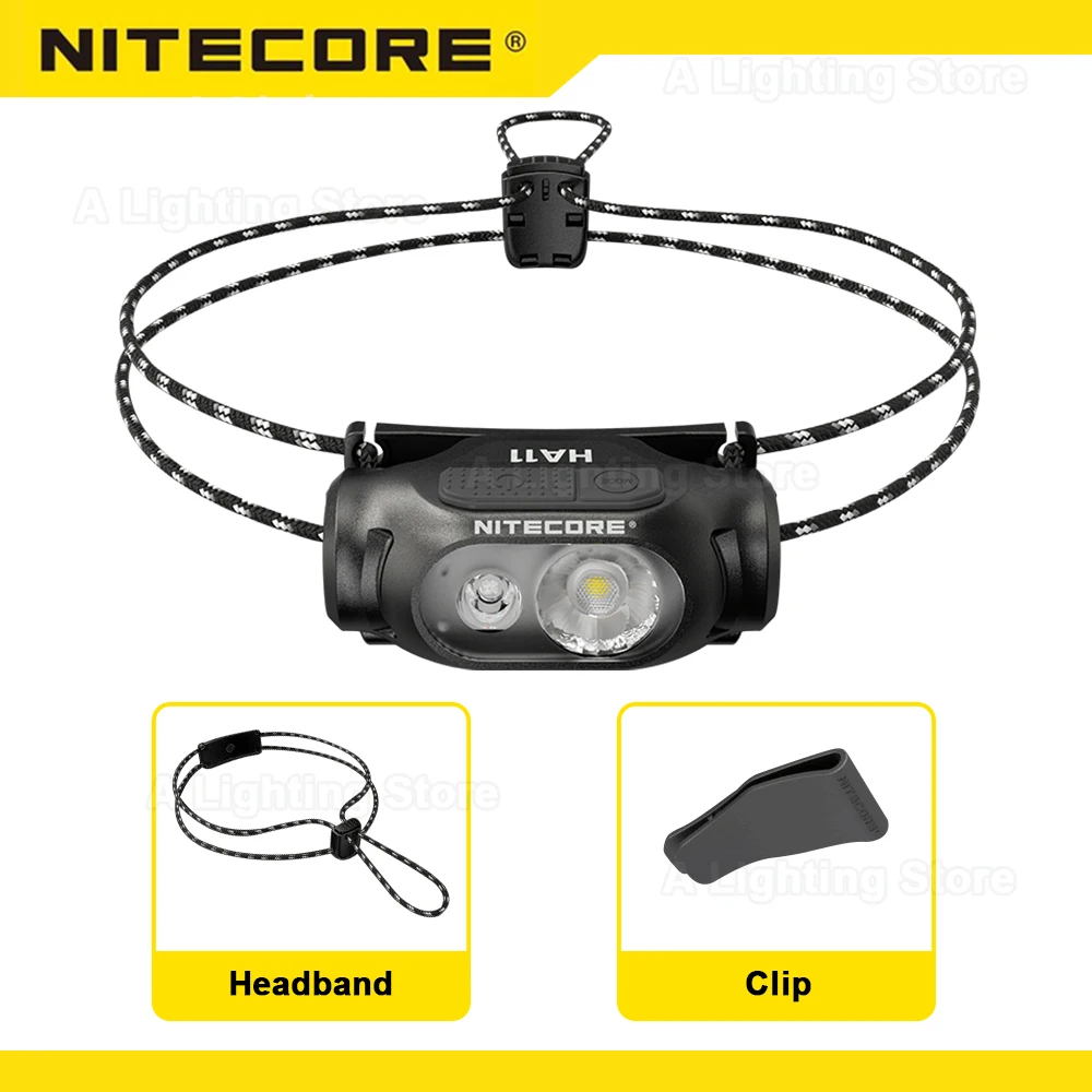 Nitecore - HA11 - Lampe frontale ultra compacte alimentee par 1 pile AA -  240 lumens et 90 metres - Torche a Led