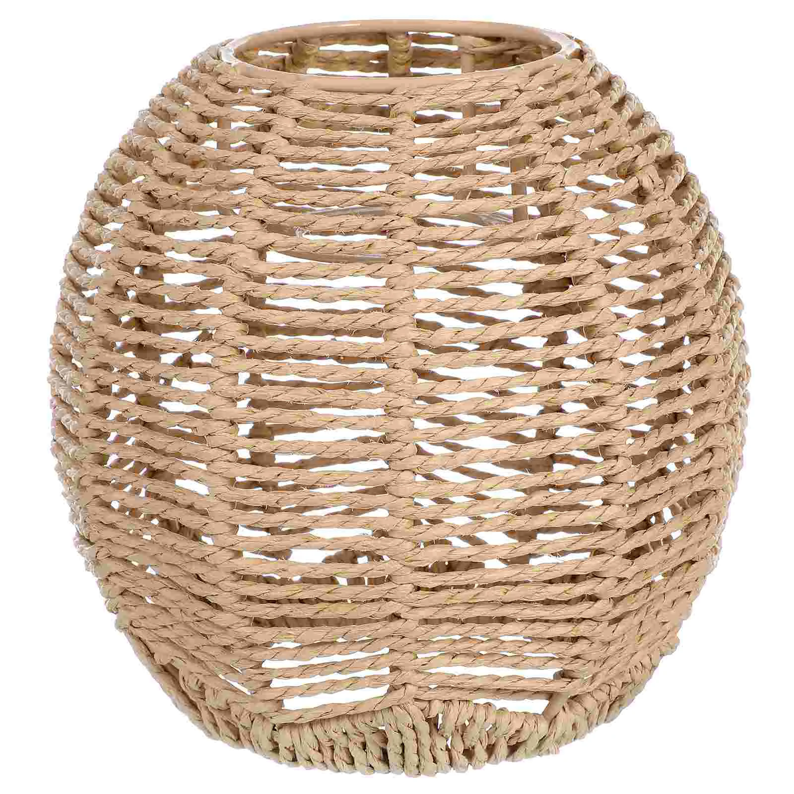 

Rattan Lampshade Woven Light Cover Weaving Ceiling Lampshade Rustic Weave Ceiling Fixture Shade Farmhouse Cafe Bar Chandelier