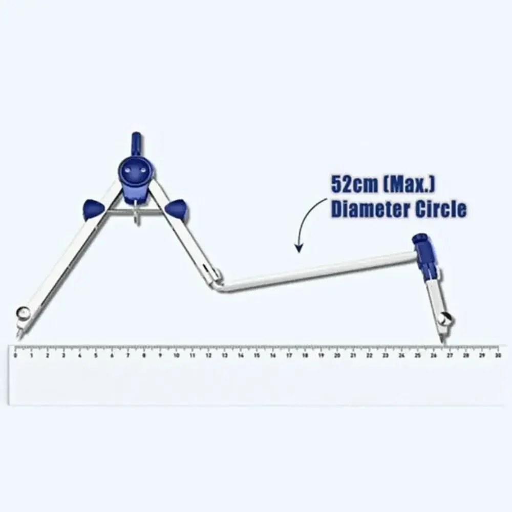 7개/팩 투명 커버 드로잉 컴퍼스 키트 측정자 기계식 연필 드로잉 도구 세트 스테인리스 스틸 플라스틱