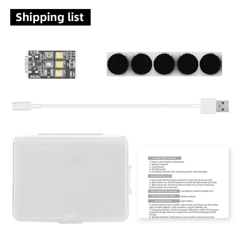 Feu Stroboscopique Drone 3 Couleurs 6km Visible Anti-Collision pour DJI Mini 3 Pro