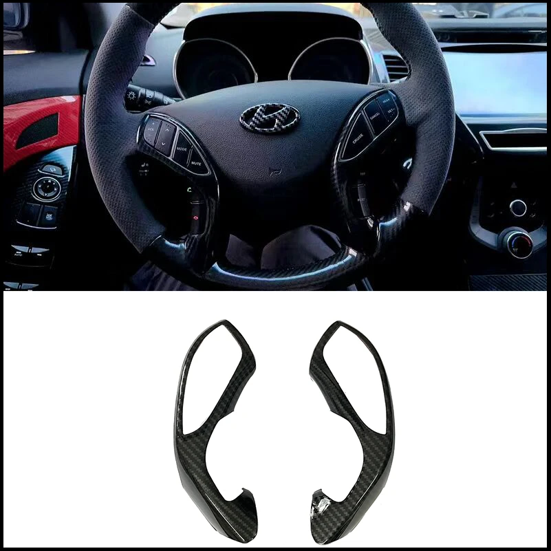 

Car Styling For Hyundai Elantra 2011-2015 Steering Wheel Cover Trim Button Switch Control Decorate Molding Auto Accessories