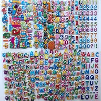 10 Sheets Letters Numbers 3D Puffy Stickers English Alphabet Birthday Festival Gift for Adult Boy Girl Scrapbook Decoration 6