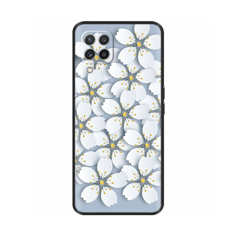 Floral Painted Silicone Protective Case - Elegant Bumper Cover