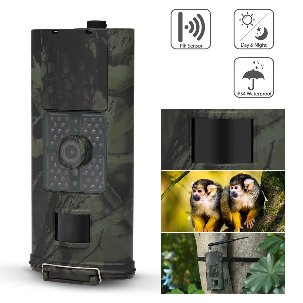 Outdoor Wildlife Camera HD 2.7K 24MP Low Glow 940NM Night Vision Motion Activated Trail Camera IP66 Waterproof for Garden