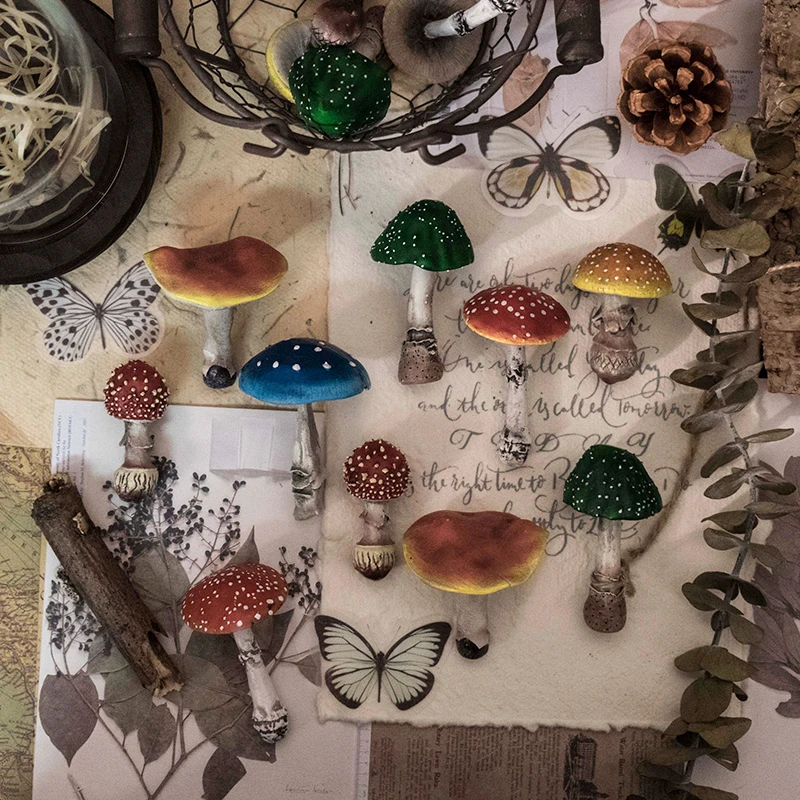 Yoofun Resin Mushroom Desktop Display Decor Mushrooms Modelling of