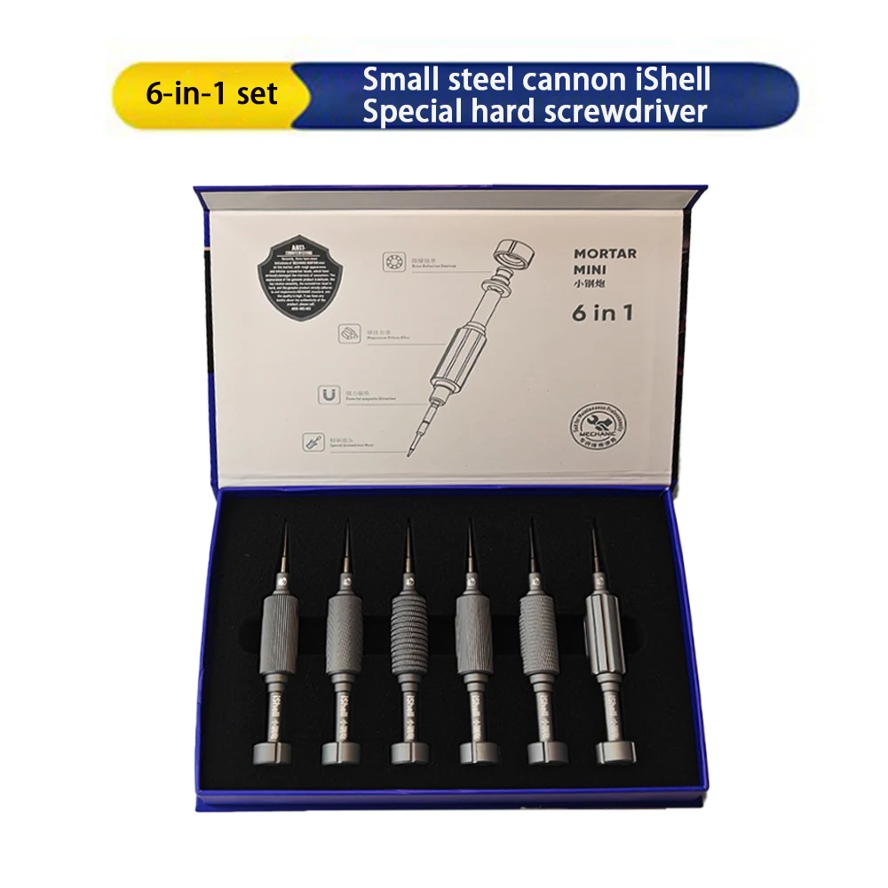 MEKANIK 6'sı 1 arada iShell Hassas Tornavida Seti iPhone Samsung Huawei OPPO VIVO vb Cep telefonu tamir araçları