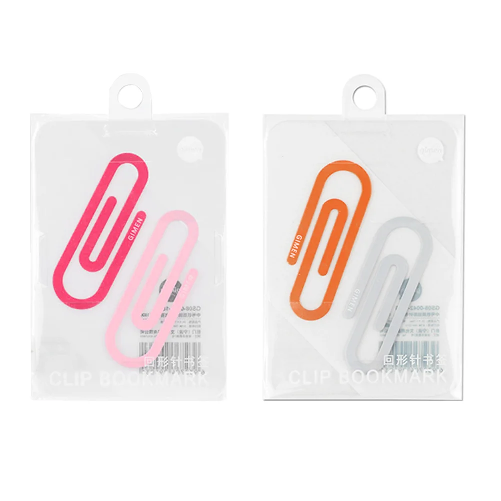 

4 Pcs Paperclip Bookmark Students Clips Books Adorable Lovely Clamps Iron Markers for