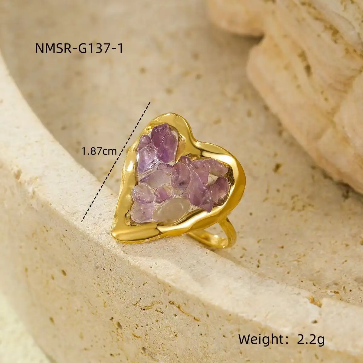 Women's Ring Set Stainless Steel Gold-plated, ring set, stainless steel ring, finger ring, gold color ring, jewelry accessories