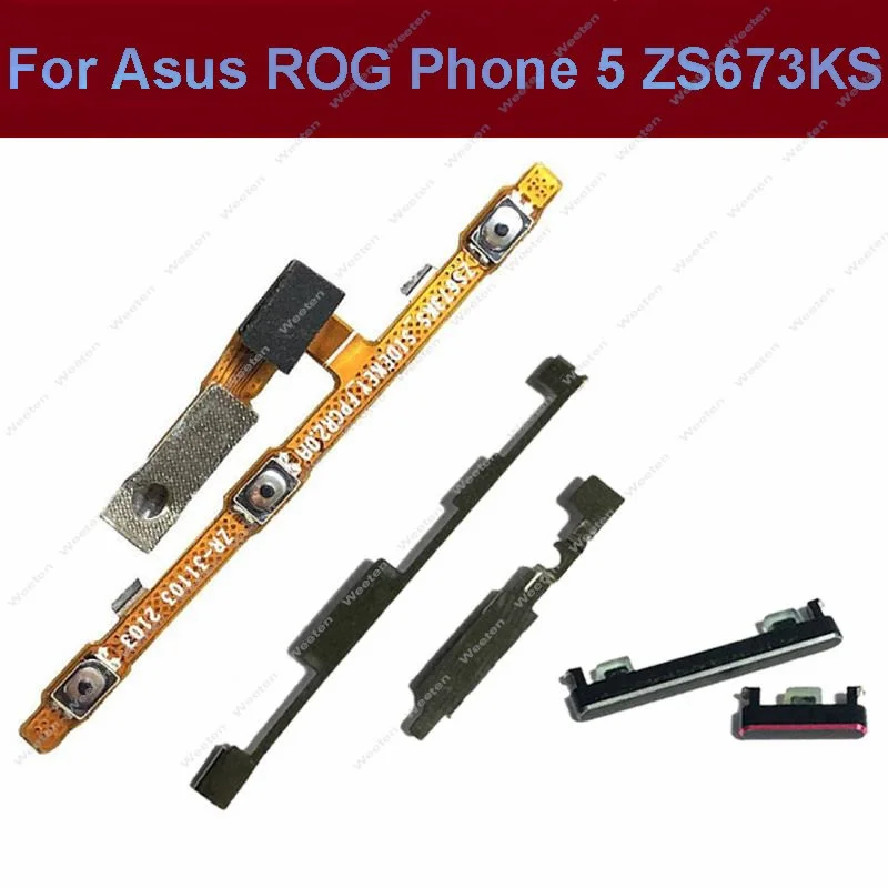 

For ASUS ROG Phone 5 Rog 5 ON OFF Power Volume Side Buttons Keys Metal Clip Flex Cable Replacement Repair Parts ZS673KS I005DA