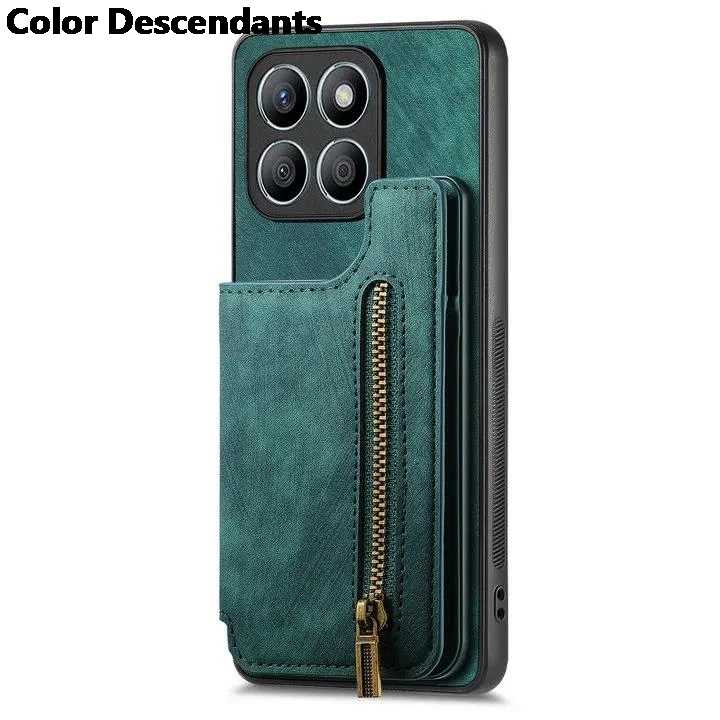 Leather Zipper Wallet Case - Universal Fit