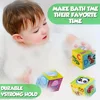 4/6pcs Early Learning Soft Blocks, EVA Leather Stacking Bath Toy, Six Different Sides Parent-Child Interaction, Birthday Gift 4