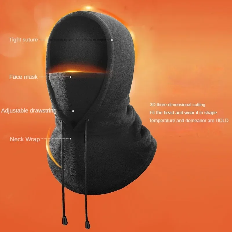 Winter Warm Cycling Cap Men Women Thicken Balaclava Hat Neck Scarf Unisex Outdoor Windproof Hooded Face Mask Scarf Beanie Cap 3