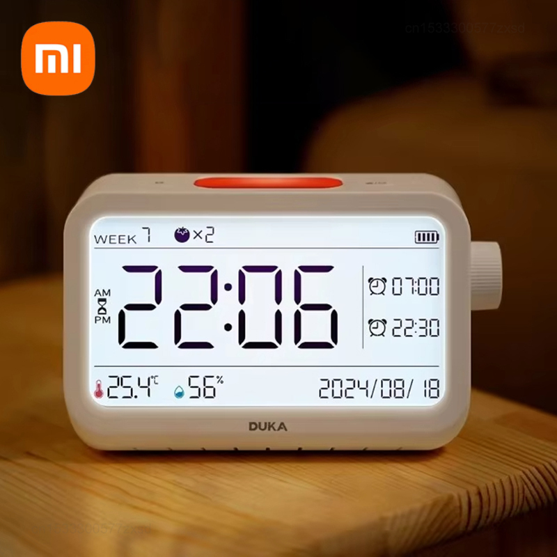 Xiaomi DUKA MT2 Thermohygrometer Alarm Clock Multi-function Temperature and Humidity Meter Sensor Indoor Clock Night Light Tools