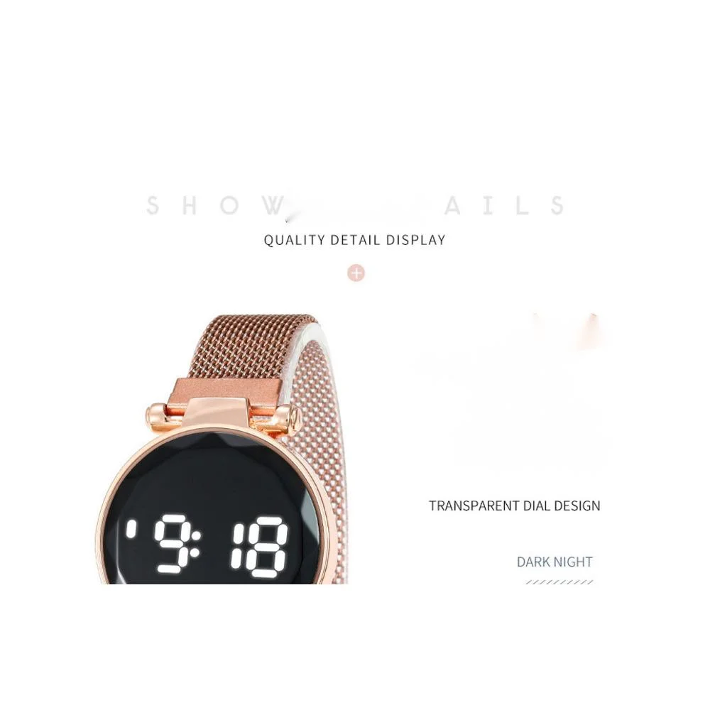 Trendy Neue Led Uhr Magnet Online Promi Die Gleiche Kreisförmige Touchscreen Armbanduhr_voghion.com