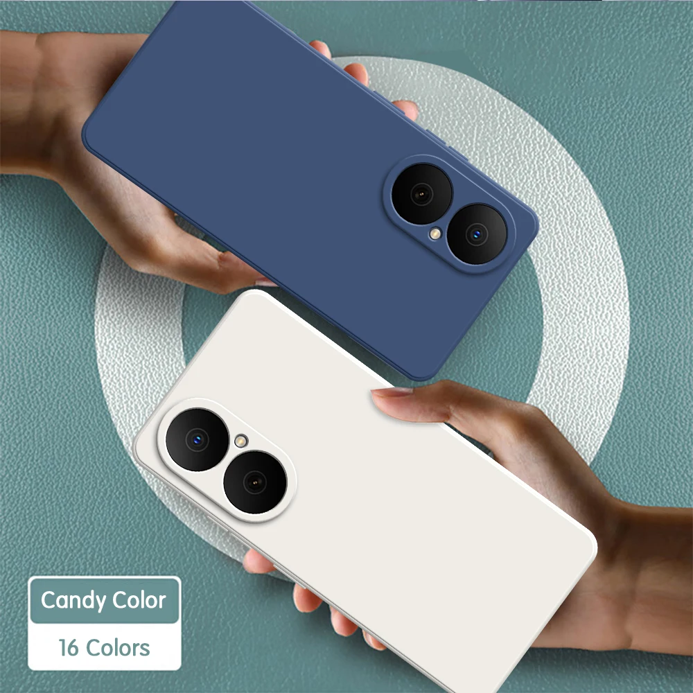Coque de téléphone souple d'origine pour Huawei Nova Y73 profiter de 80 5G classique carré Silicone haute qualité Protection d'appareil photo couverture arrière Funda