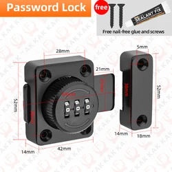 KAK Keyless Combination Code Security Lock (Password - Black)