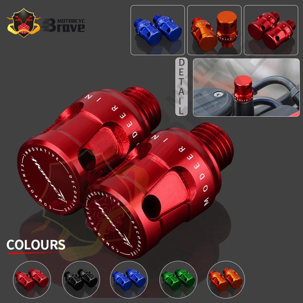 

For Honda CB750 Hornet CB 750 Hornet High Quality Motorcycle M10*1.25 CNC Aluminum Mirror Hole Plugs Screws Bolt Accessories