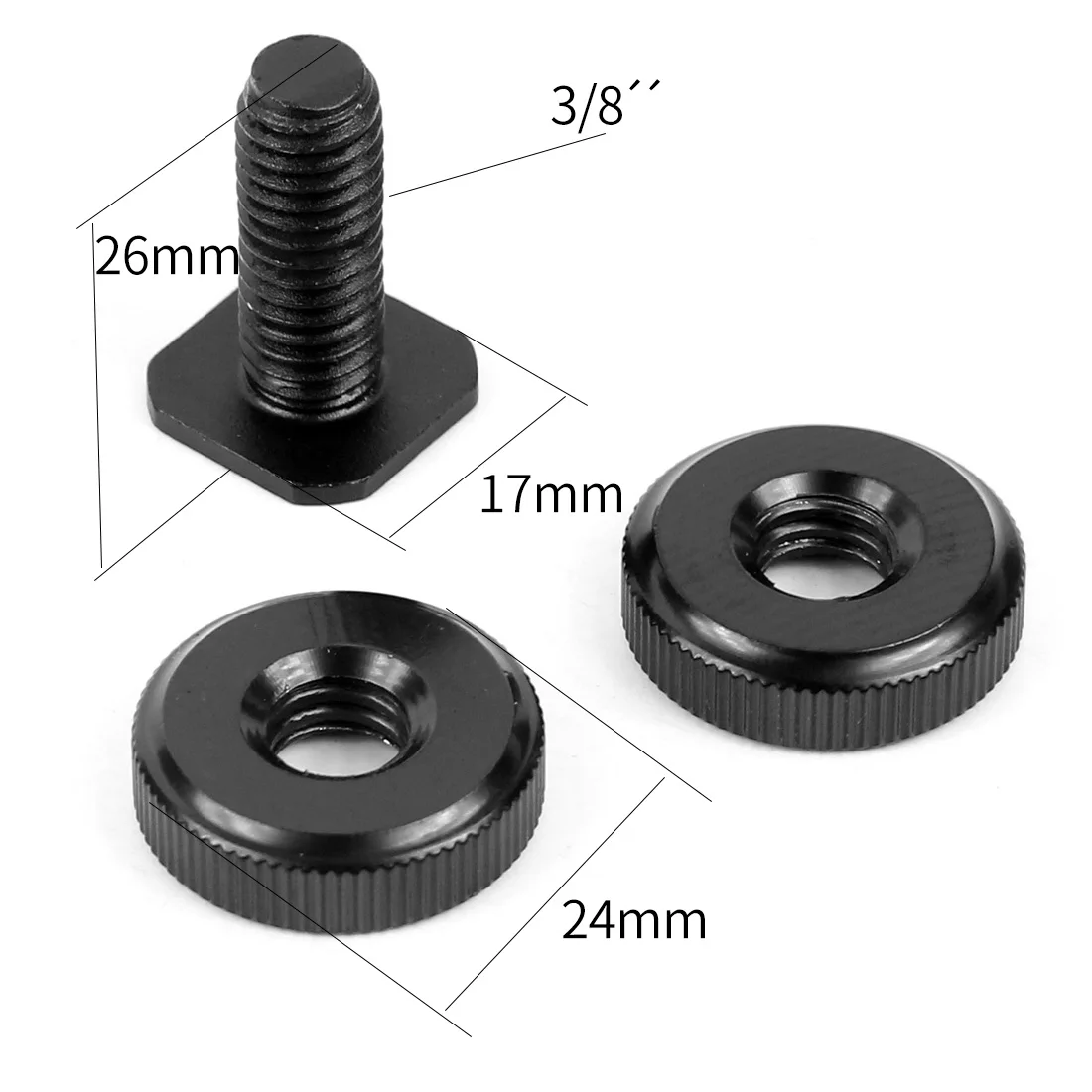 Tripod Mount Hot Shoe Adapter 1/4 3/8 inch Screw Single Nut Double Layer to Flas