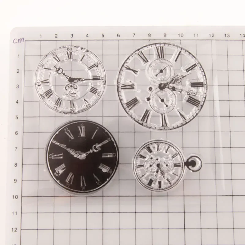 Clocks Clear Stamps for DIY Scrapbooking Card Transparent Rubber Stamps Making Photo Album Crafts Silicon Decor New Stamp