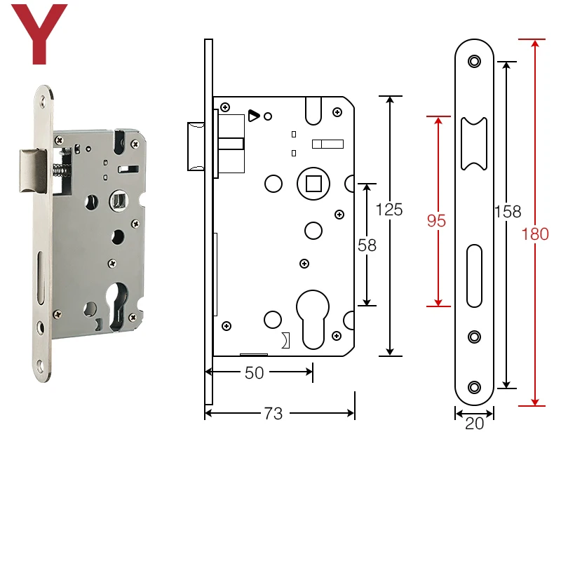 Porta De Madeira Handle Lock Acessórios Anti-colisão