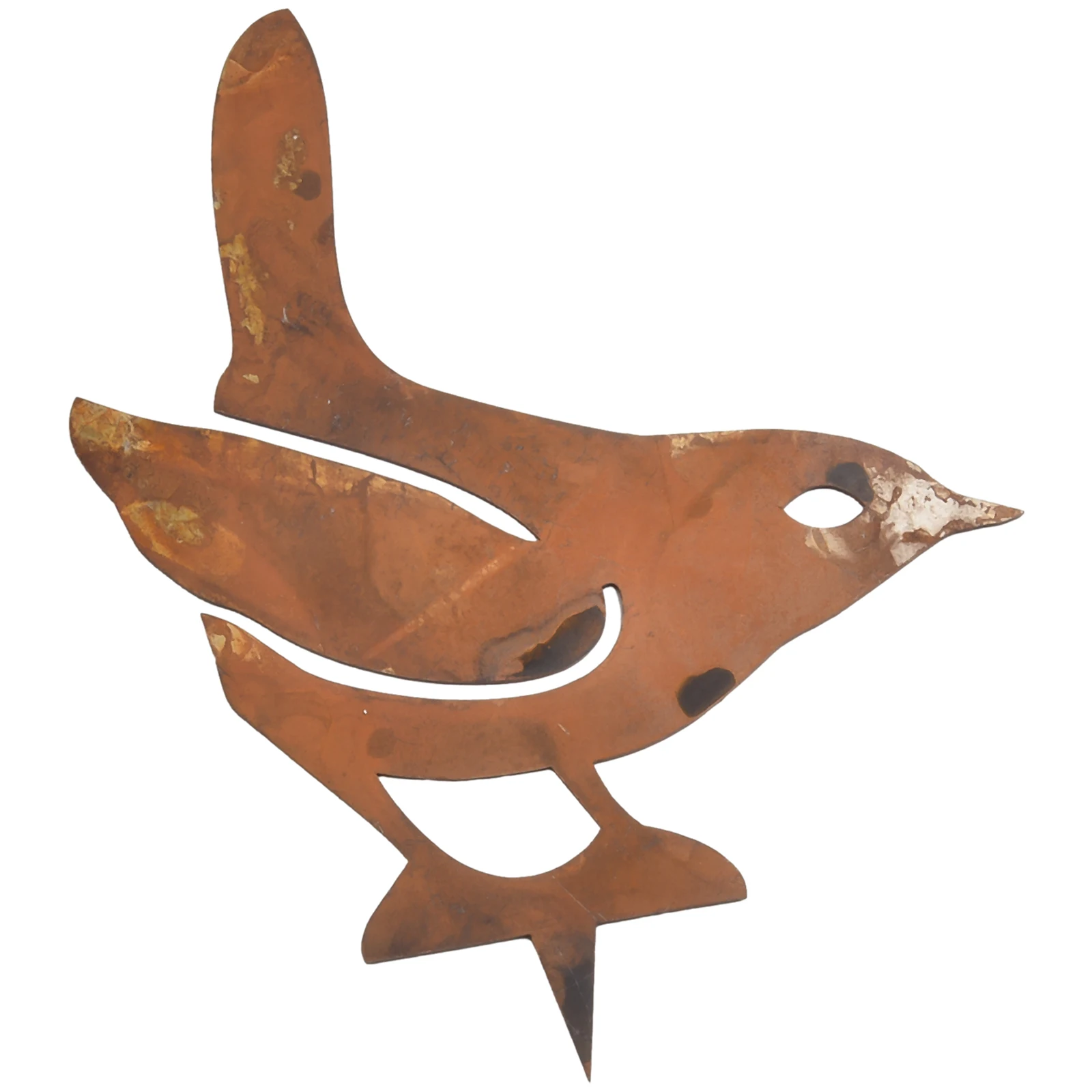 

4Pcs Elegant Garden Stake Design Pileated Bird Rusty Metal Silhouette Yard Bird Decor Silhouette Lawn Tree Metal Decoration Rust