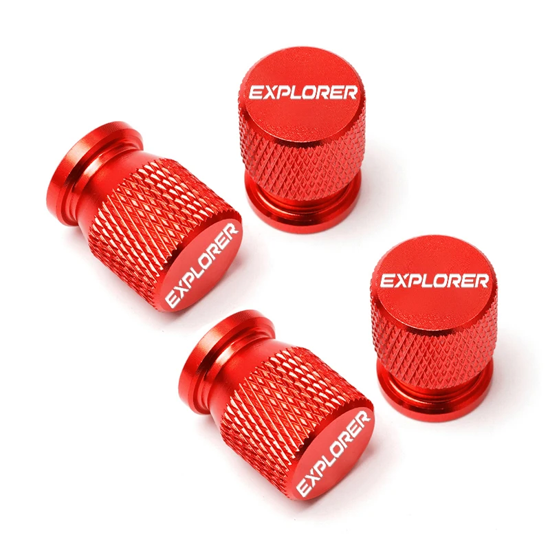 Car Wheel Cover Cap Wheel Tire Valve Caps Tyre Stem Covers Airdust Waterproof for Ford Explorer Accessories