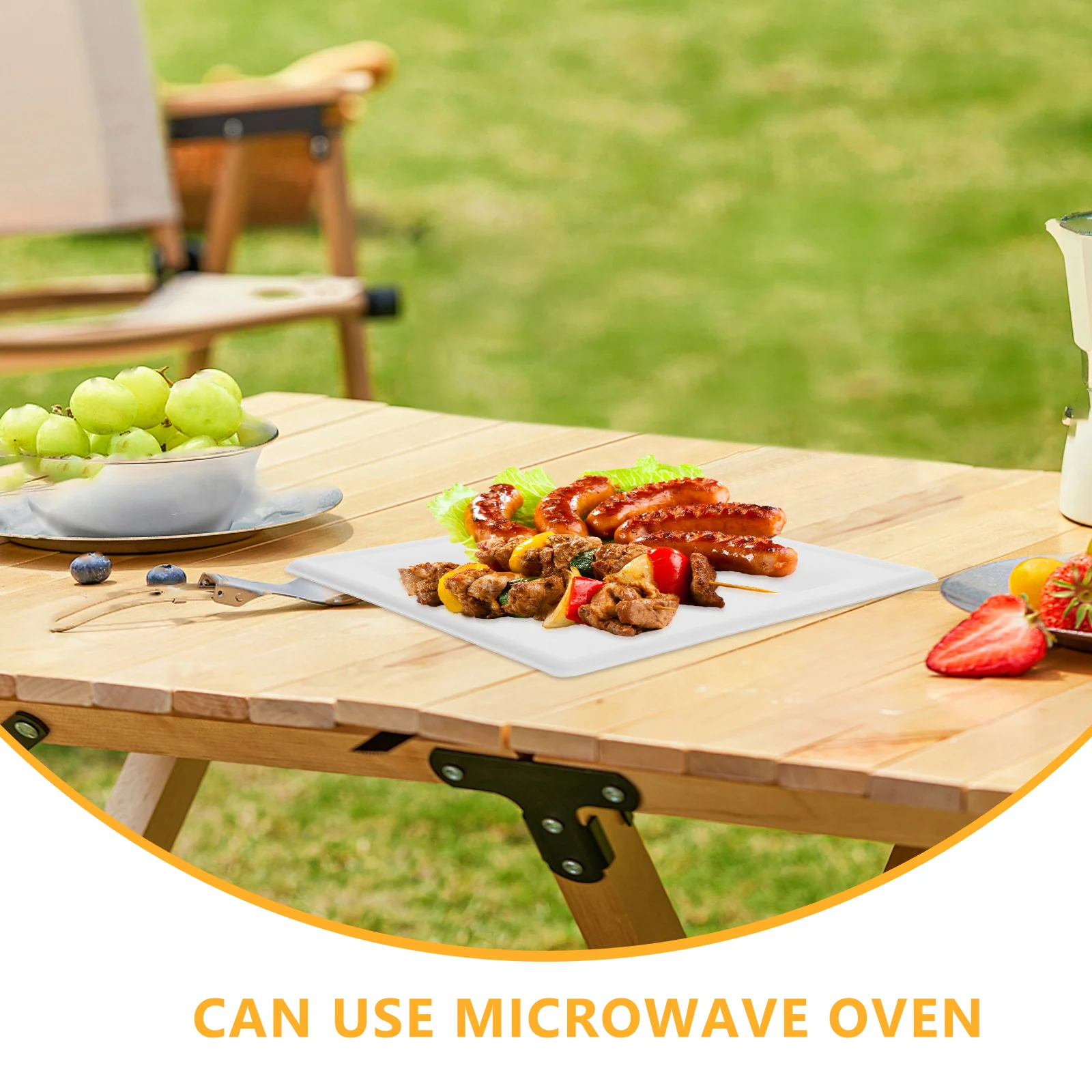 50 Pcs Disposable Cardboard Trays Paper Plates Serving Dishes for Parties Dinner Square Food Dessert Student Party