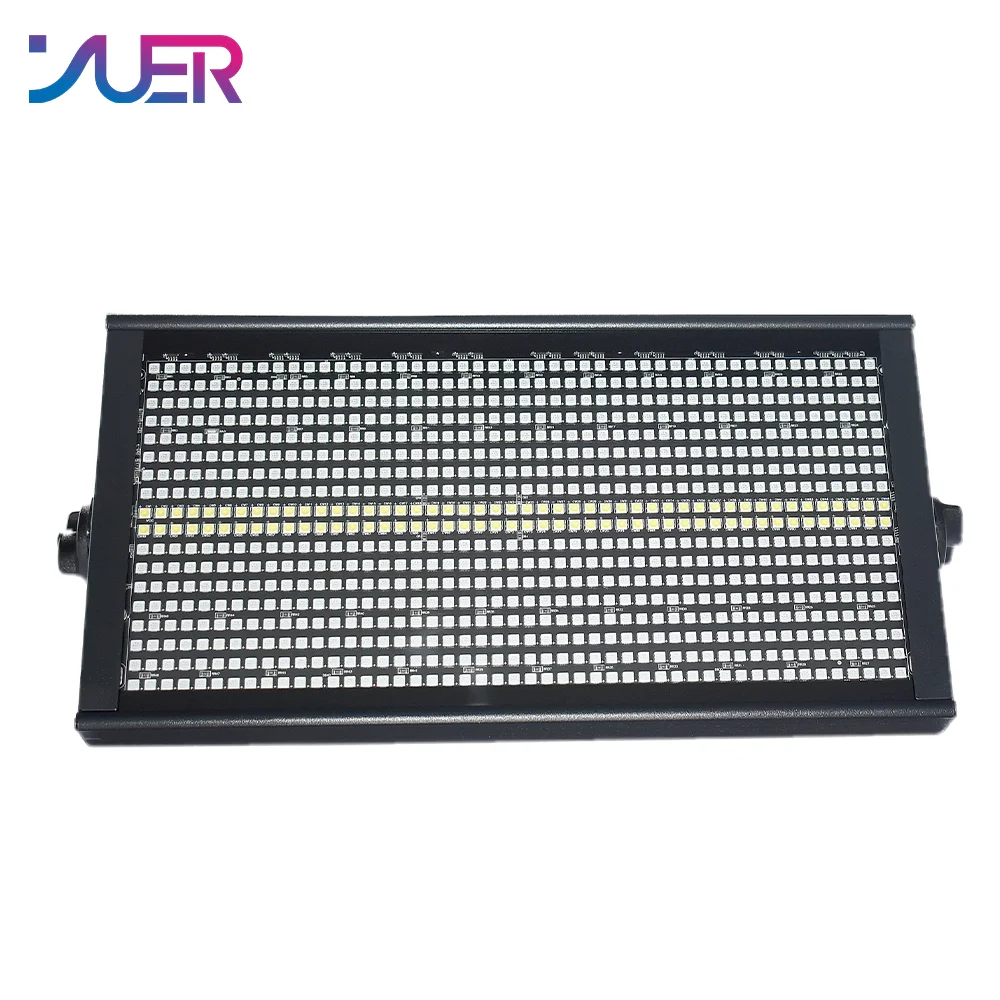 Luces Estroboscópicas YUER de 200W RGB+W, 48+8 Zonas, Decoración para Fiestas, Bodas, Escenarios, Luces para DJ, Discoteca, Carcasa de Aluminio, Controlador DMX Musical