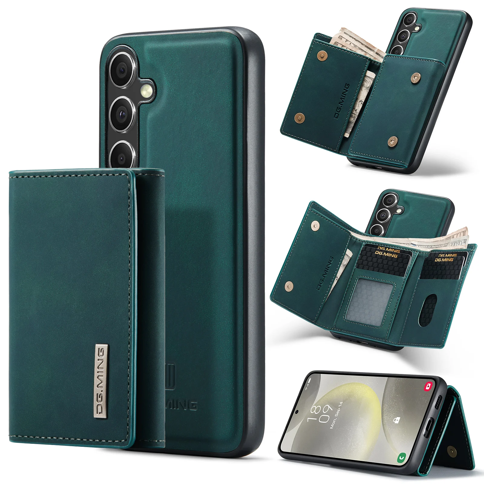 Premium Detachable Leather Magnetic Wallet Case by DG.MING