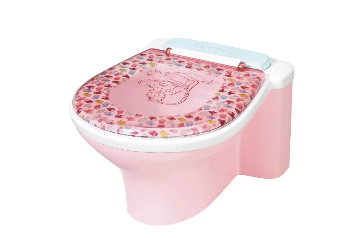 Zapf Creations Baby Born Doll Interactive Funny Toilet with Sound Toy Pink 
