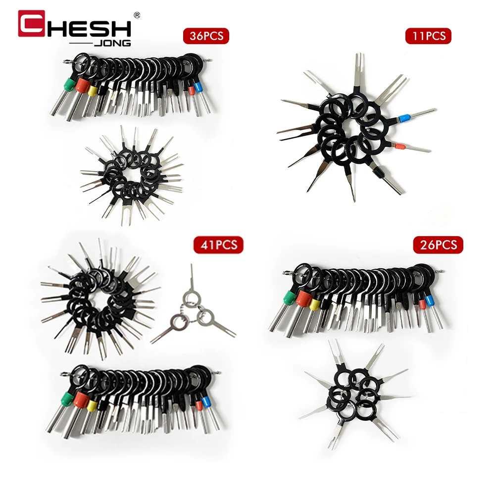 Car Plug Terminal Extraction Tools Head Extractor Keys Pin Removal Electrical Wiring Crimp Connector Puller for Auto Accessorie terminal removal kit car terminal extractor car repair tool terminal removal tool car terminal puller electrical connector pin removal kit
