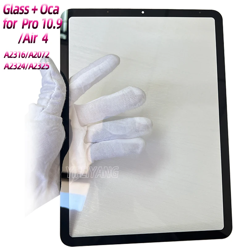 10Pcs 100% A Quality New Outer Front Glass With OCA For Apple iPad Air 2 Pro 9.7 10.5 mini 4 5 6  Outer Panel Replacement