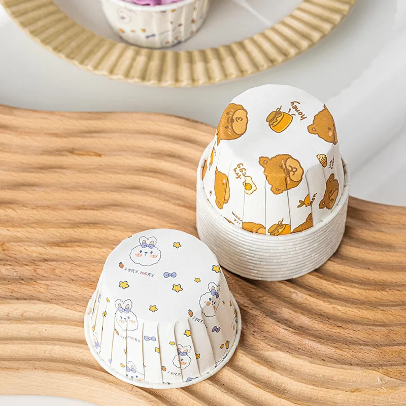 50Pcs Bear Muffin Cupcake Paper Cups Cupcake Liner Baking Muffin Box ...