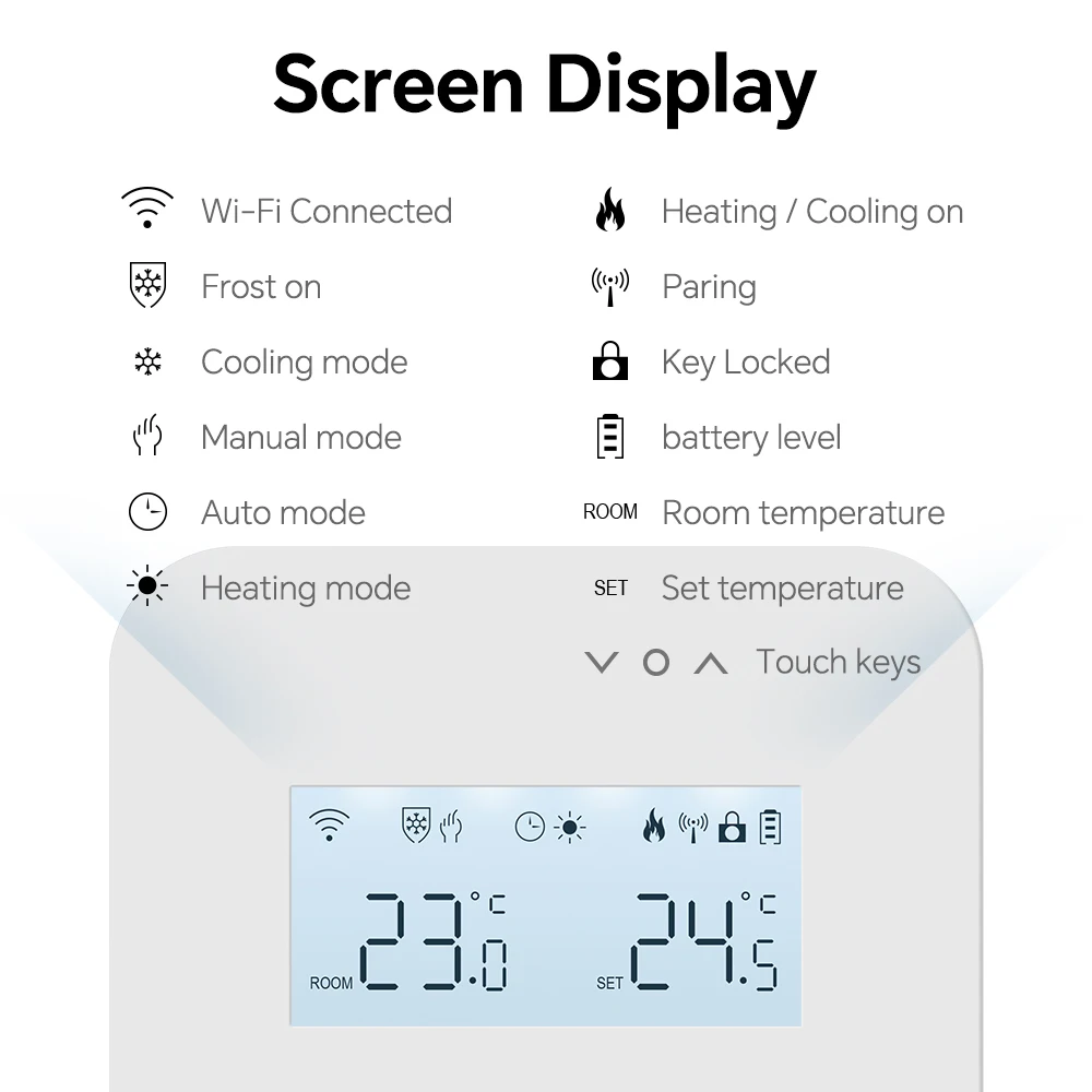 Smart Wireless Thermostat for Boiler Water Heating /Cooling WIFI Tuya Temperatur