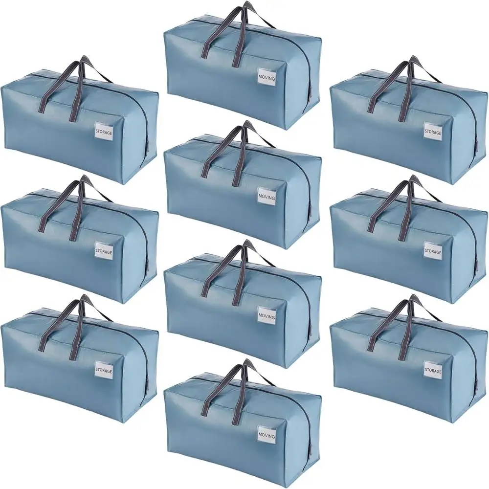 10 Pack Moving Bags w/Backpack Straps Moving Supplies Moving Boxes College Packing Storage Boxes with Lids Alternative Heavy 2