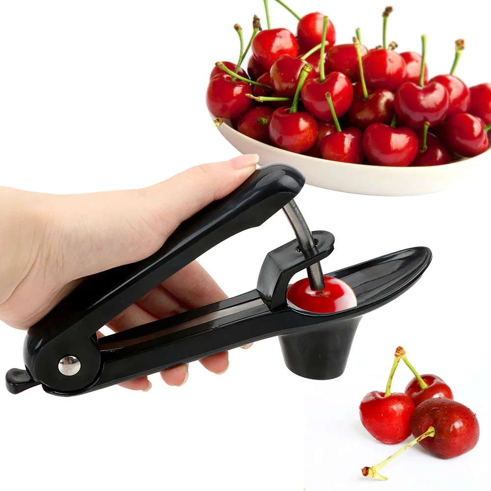Cherry Pitters Kitchen Accessories Cherry Core Seed Remover Useful Olives Go Nuclear Device Pitter Plastic Fruits Gadgets Tools