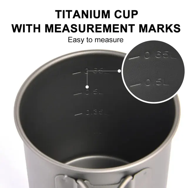 Widesea Titanium Camping Mug – Lightweight Outdoor Travel Cup 6