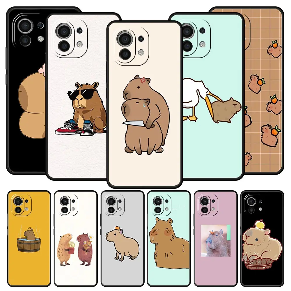Capybara Pattern Luxury Soft Phone Case