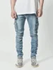 Mens Stretch Jeans Black Big Side Pockets Cargo Jeans Fashion Zipper Small Foot Denim Pants Elastic Jogging Trousers Streetwear 1