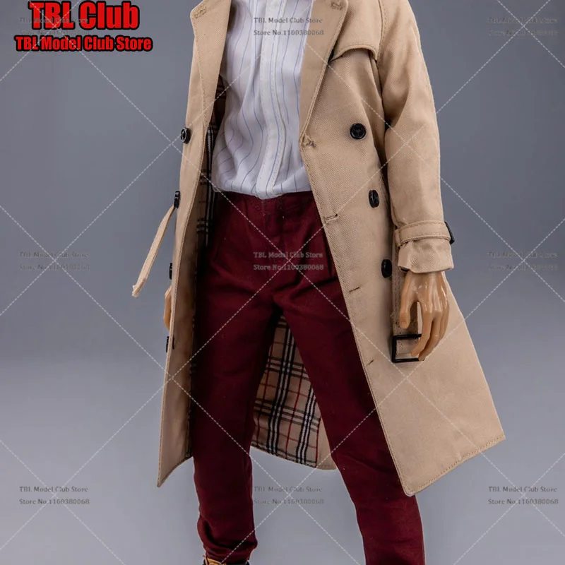 

SA001 1/6 Men's Soldier Fashion Agent Contrasting Colors Windbreaker Set Coat Striped Shirt Pants For 12Inch Action Figure Body