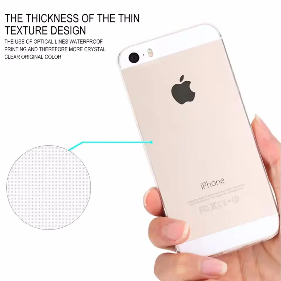 Transparent Clear Silicone Soft TPU Phone Case Cover