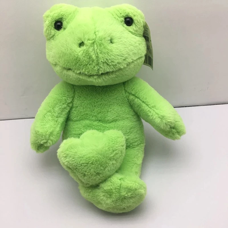 40cm Green Frog Plush Toy Build A Bear Soft Stuffed Doll  Frog Plushie Figure Doll Kids Christmas Gift Room Decor