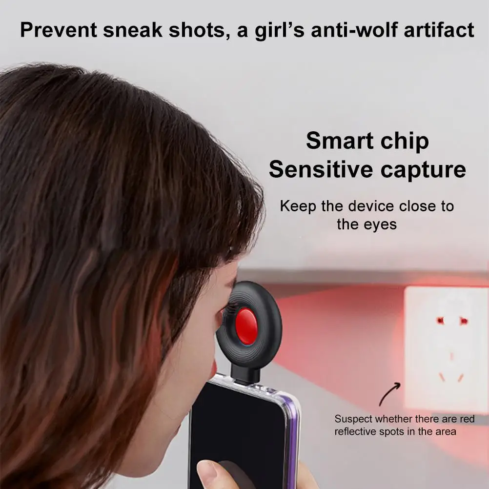 Hidden Camera Detector Infrared Camera Detector Camera Detector Pocket Sized Micro Device Detector Mini Camera Detector Micro Camera Finder for Travel Hotels Bathrooms