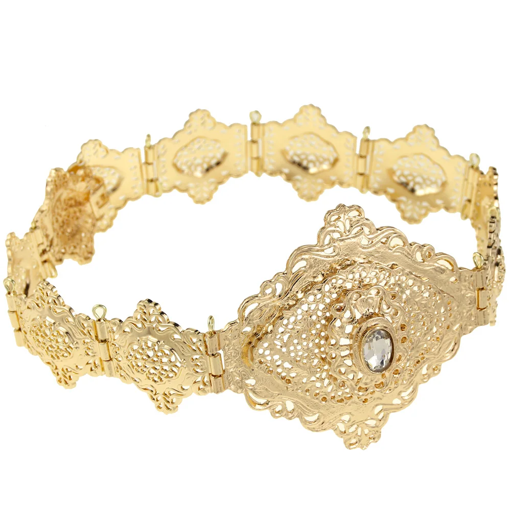 SUNSPICEMS, caftán marroquí, de oro para mujeres, cinturón hueco, arabesco étnico, joyería para cuerpo de la boda, regalo nupcial venta al por mayor - AliExpress Joyería y accesorios