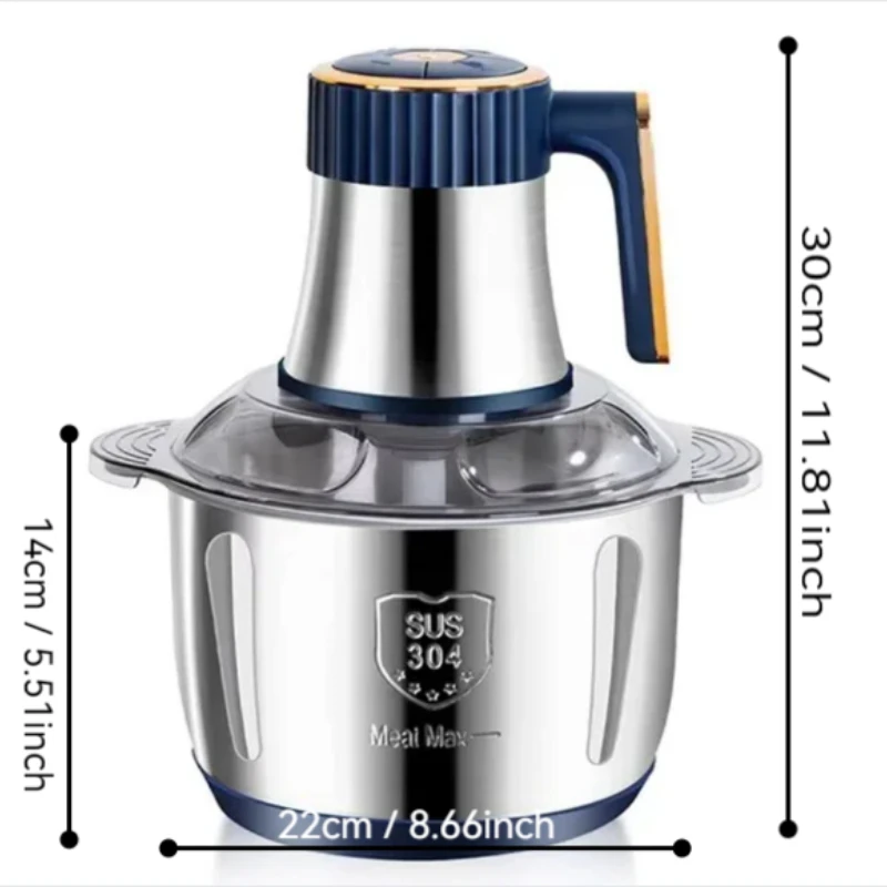 Stainless Steel Electric Meat Grinder Food Processor Chopper