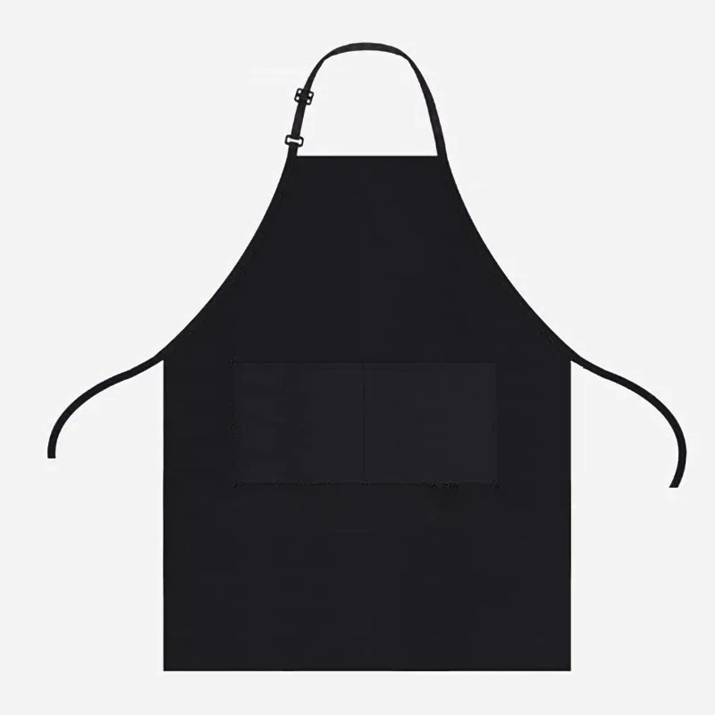 Personalized Waterproof Apron - Custom Logo White & Black Design for Cooking and Work Wear
