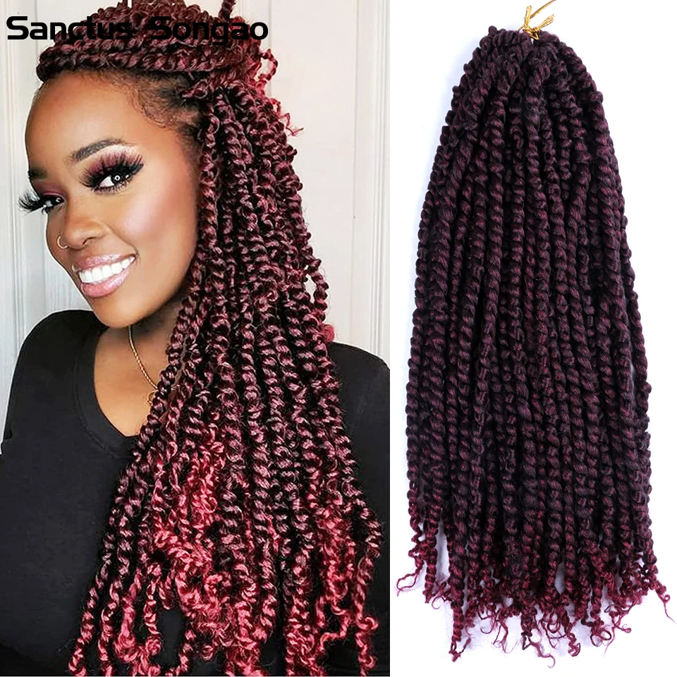 

18 24 Inch Passion Twist Crochet Hair Faux Locs Crochet Braiding Hair Extensuins Soft Goddess Locks Braids Hair For Women