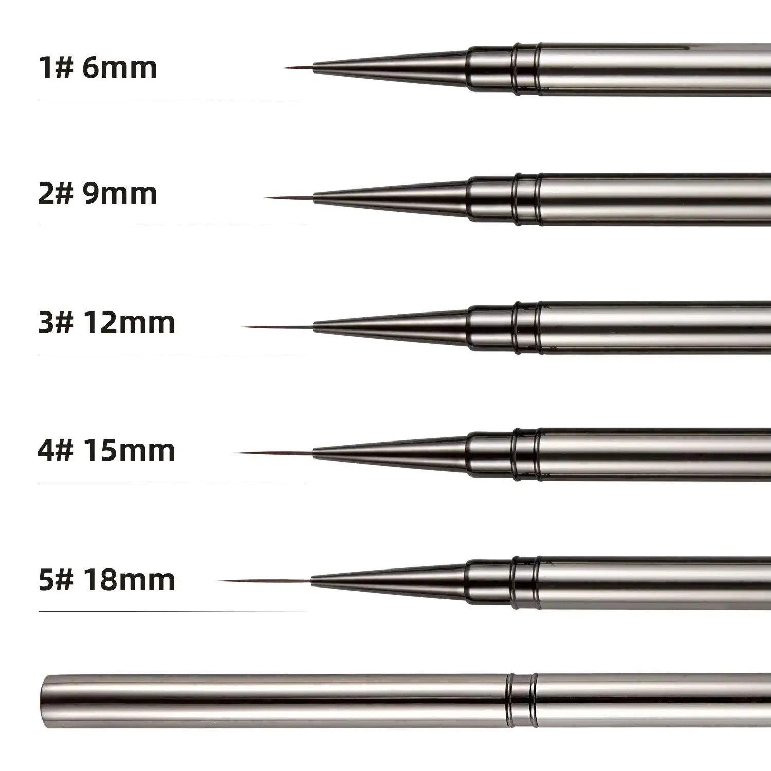 Nail Art Brush Set 5PCS/set 6/9/12/15/18mm