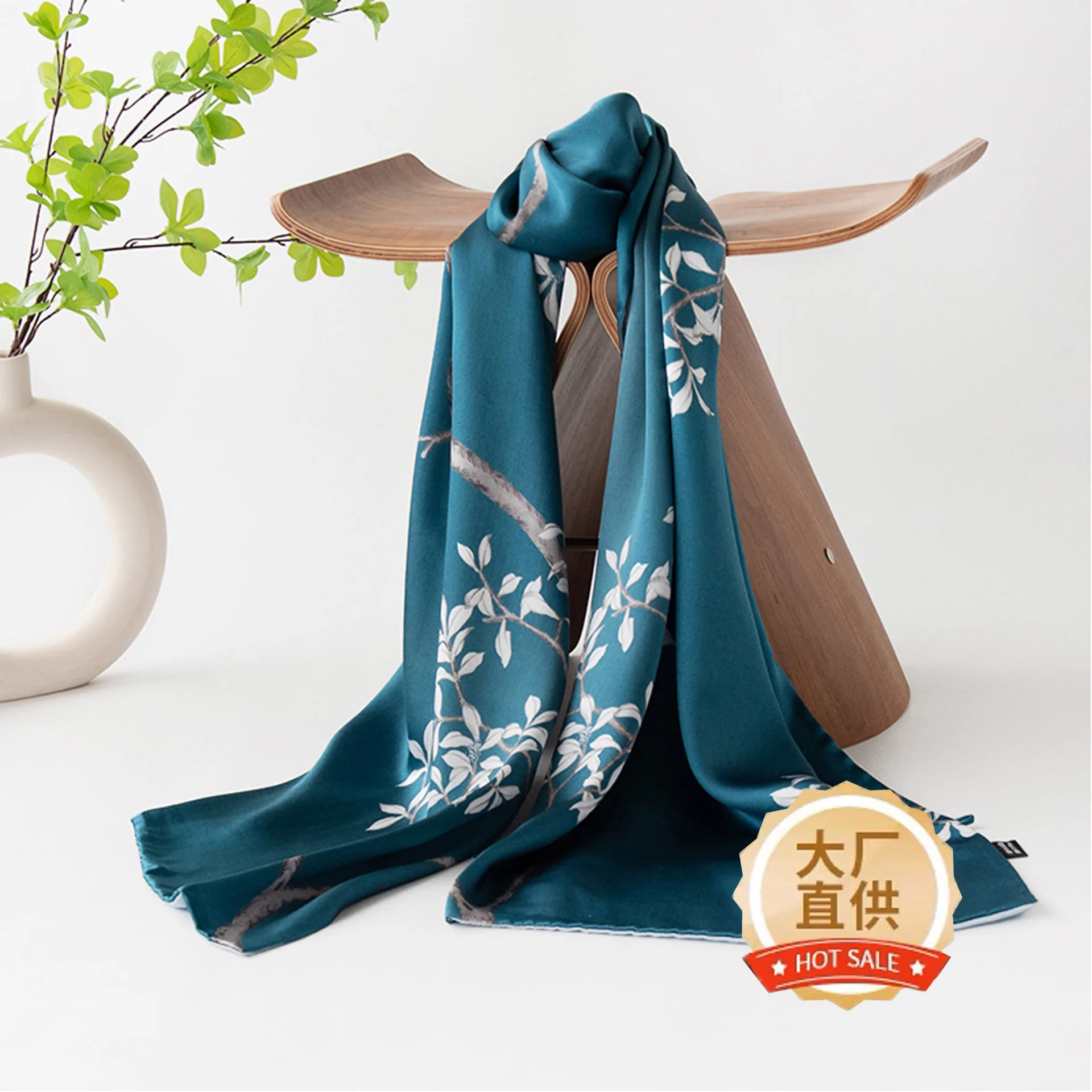 Scarf Long Hanhul Wing Red - Leemisun Textile Art Co main image 0