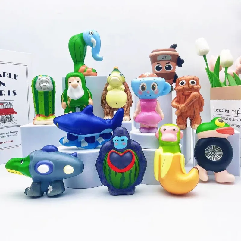 Pack De 9 Llaveros Italianos Brainrot Con Figuras De Animales Divertidos – Diseños 3D De Tiburón, Mono Y Tung Tung Sahur, Ideales Para Mochilas Y Bolsos